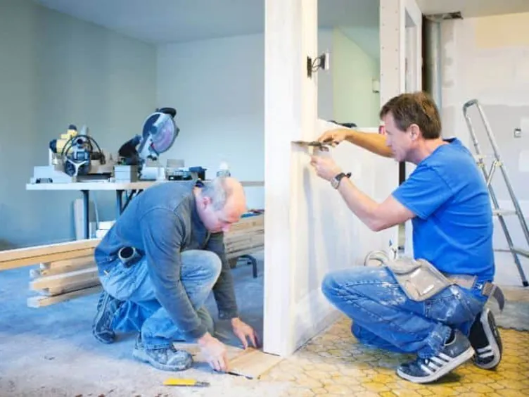 Interior wall and door framing installed during a whole-home renovation in Auckland