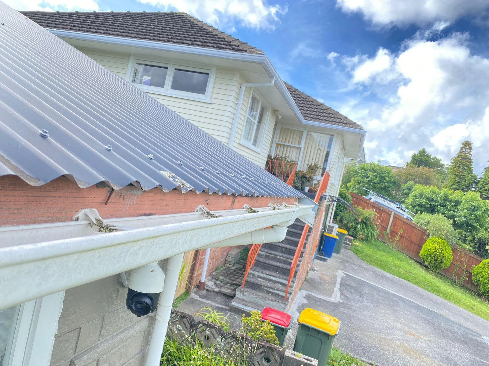 Roof and guttering renovation work on an Auckland home