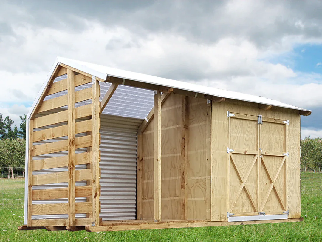 Completed storage shed build on an Auckland site